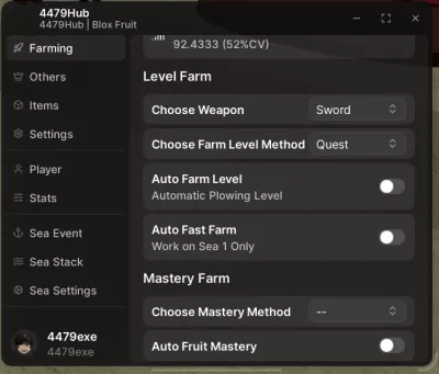 Blox Fruits 4479Hub Script No Key – AutoFarm Level Fruits PvP