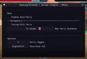 Dueling Grounds Auto Parry Script [No-Key] Roblox