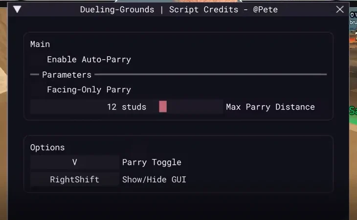 Dueling Grounds Auto Parry Script [No-Key] Roblox