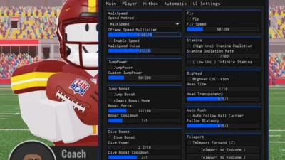 Mini Hub Script | NFL Universe Football – Ball Speed Control, Aimbot