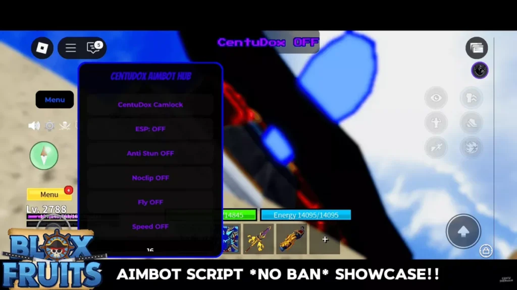 CentuDox V2 Aimbot Script Best Paradoz Hub for Blox Fruits Roblox