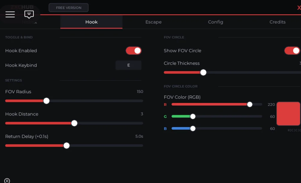 ZXC Hub Hooked Roblox Script – Auto Hook, Auto Win & ESP