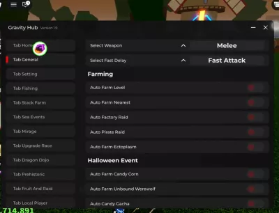Blox Fruit Gravity Script Auto Farm Auto Candy [NO KEY]