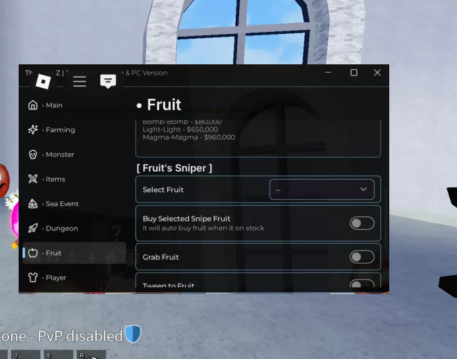 Thunder Z Blox Fruits Script Keyless – Auto Farm, Auto Raid & Fruit Sniper